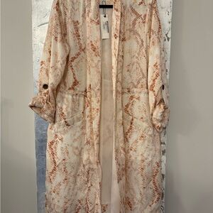 Cupcakes & Cashmere Cream Snake Print Jacket/Blazer